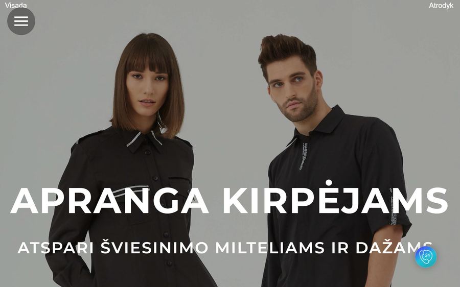 Džiuljeta Vėbrė svetainės ekrano vaizdas