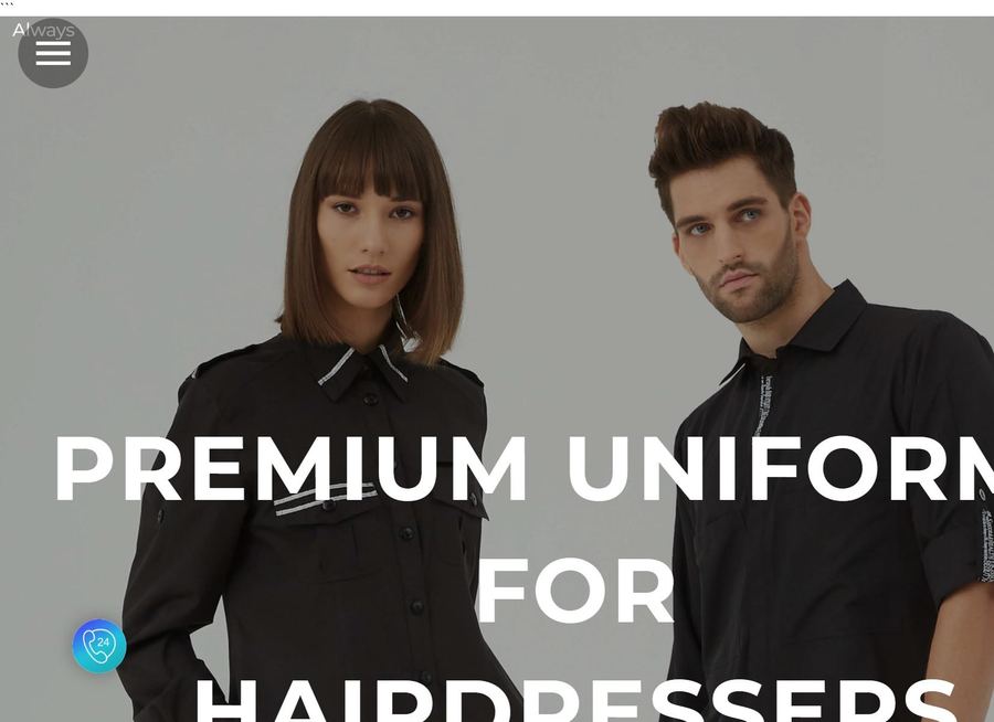 Hairdresser Clothes svetainės ekrano vaizdas